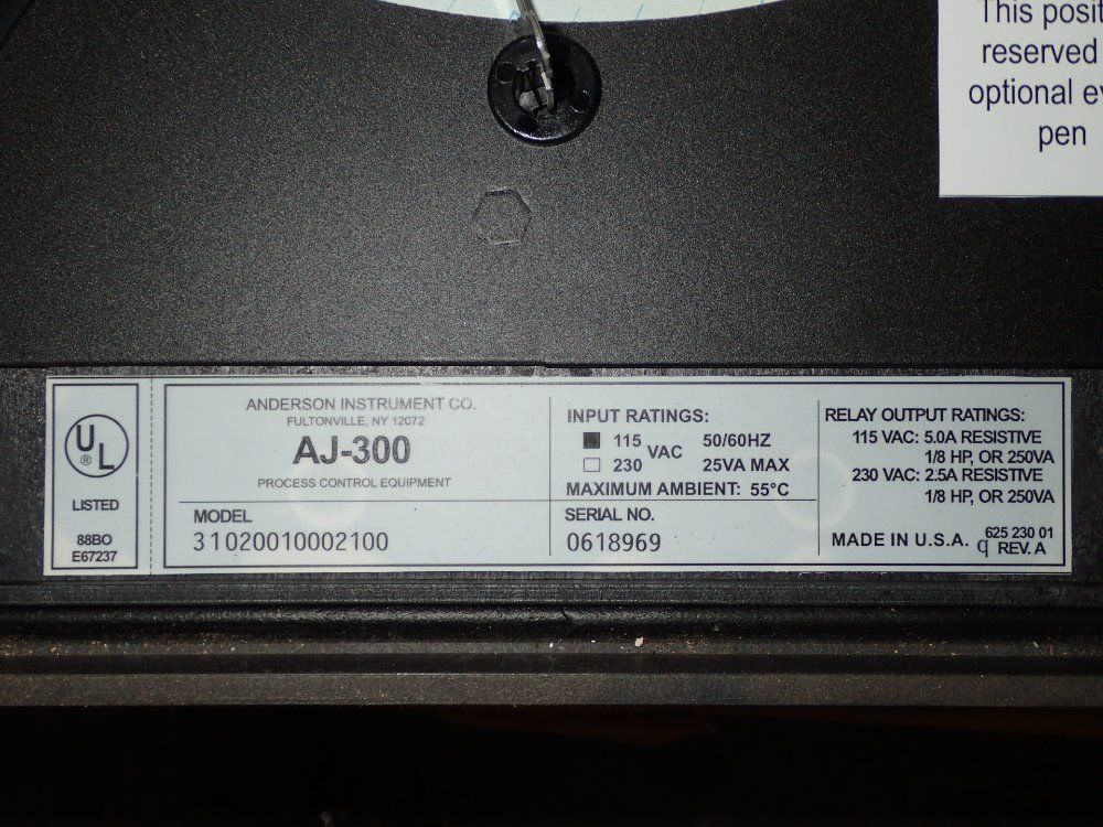 Anderson Chart Recorder - 31020010002100