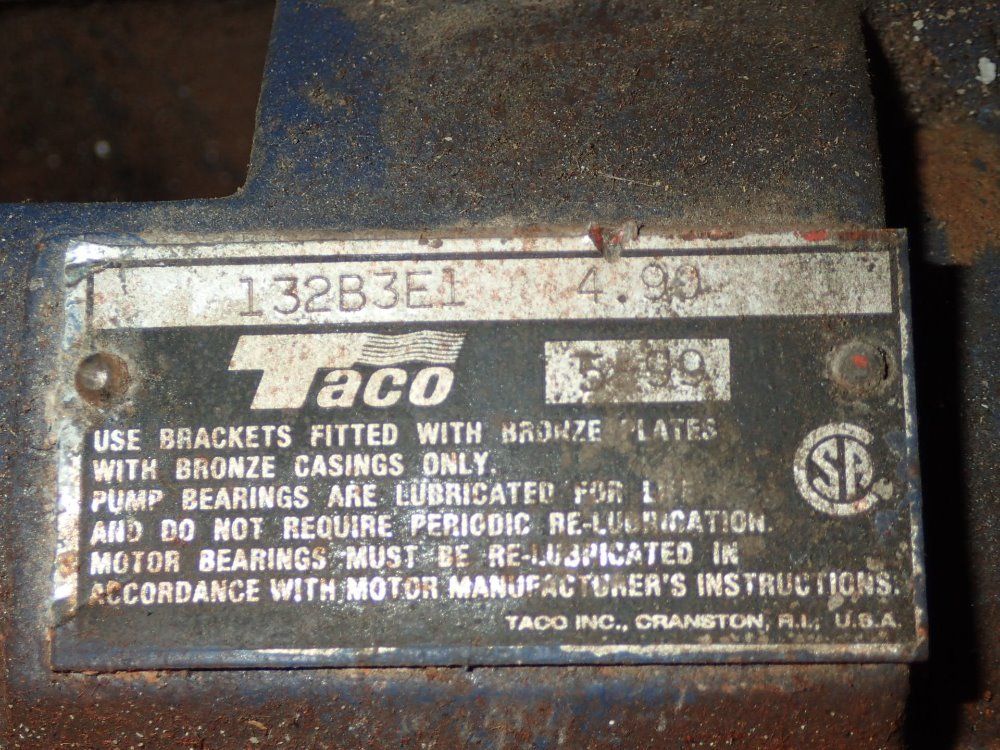 Dayton / Taco 1/2 Hp Pump