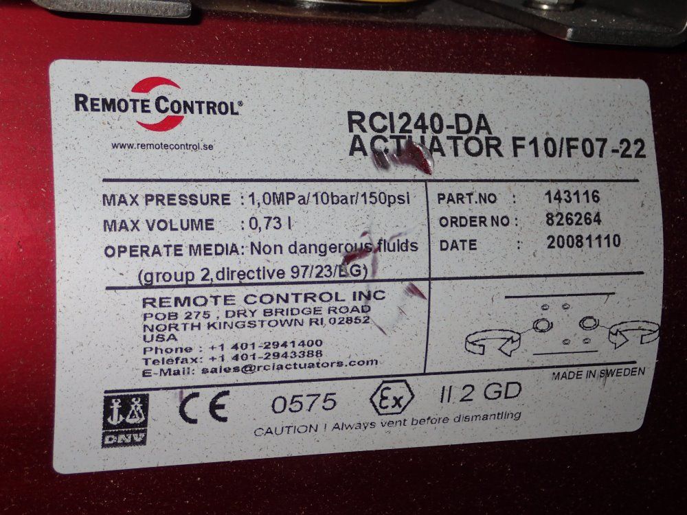 Remote Control Actuator