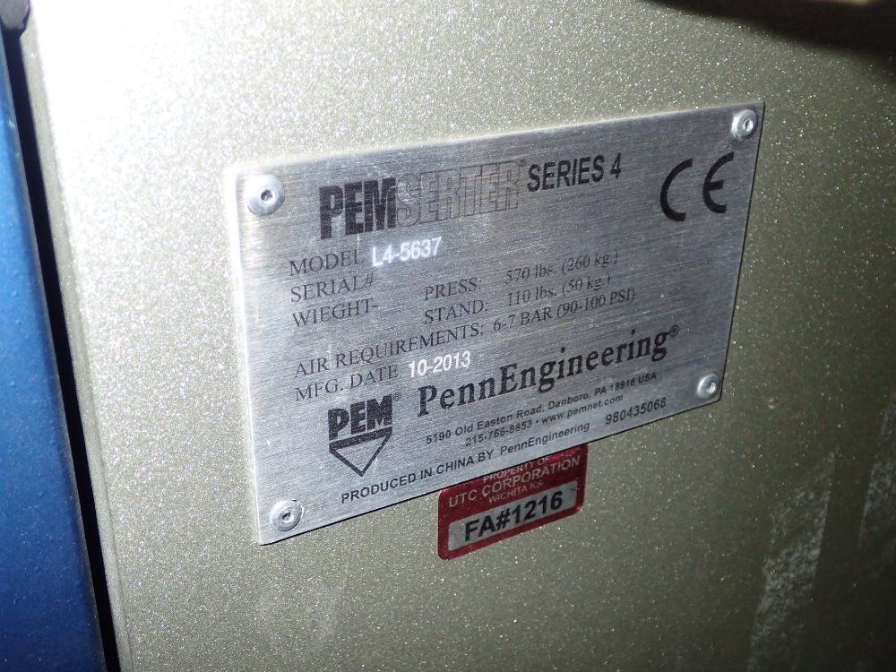 Pemserter/penn Engineering Insertion Press
