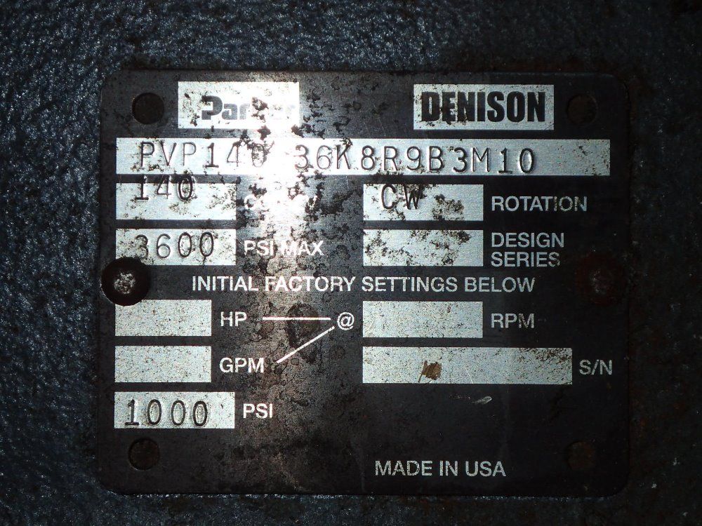 Parker/denison Pump Assembly