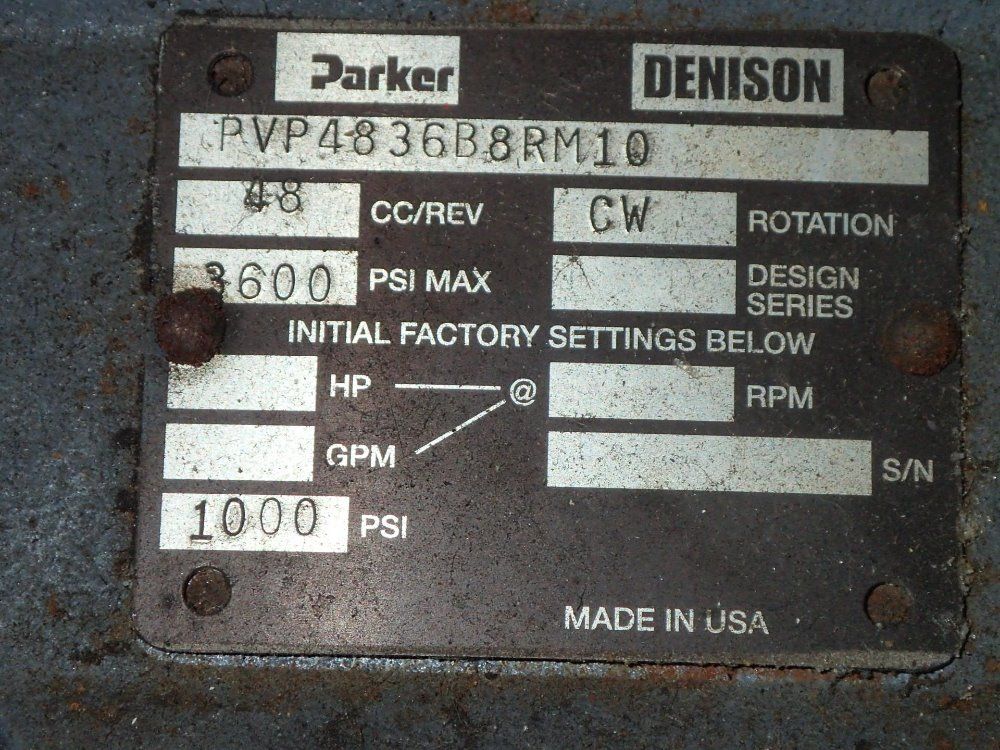 Parker/denison Pump Assembly