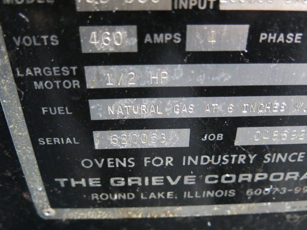 Grieve 350Â° F Natural Gas Oven - Sb-350