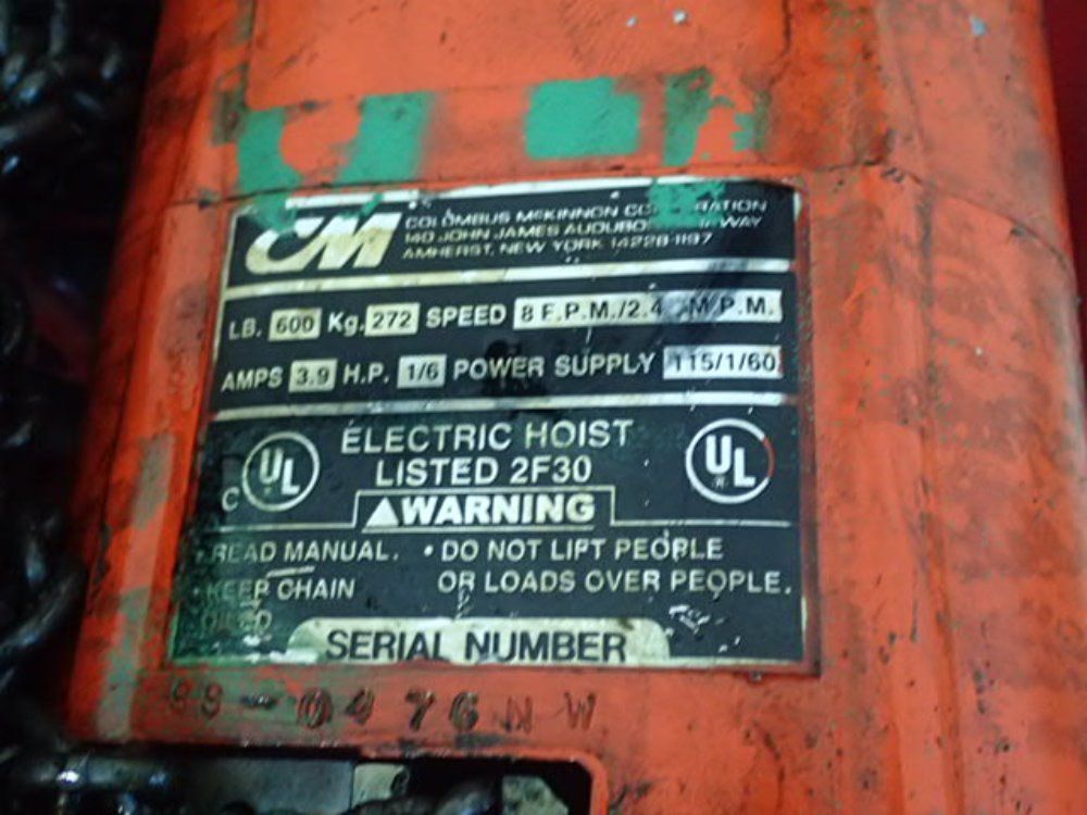 Columbus Mckinnon Chain Hoist