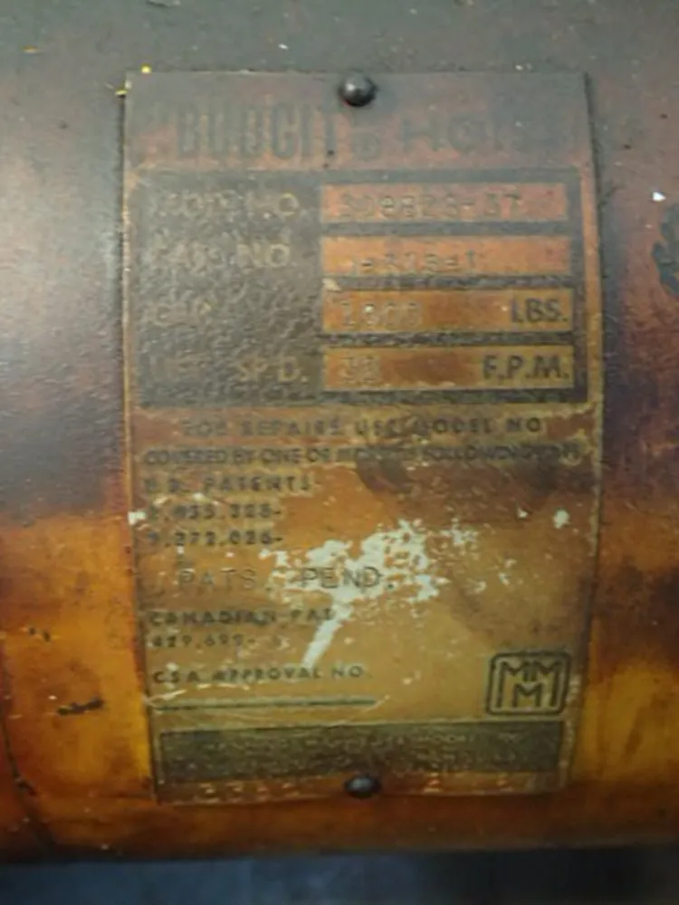 Budgit Hoist Chain Hoist