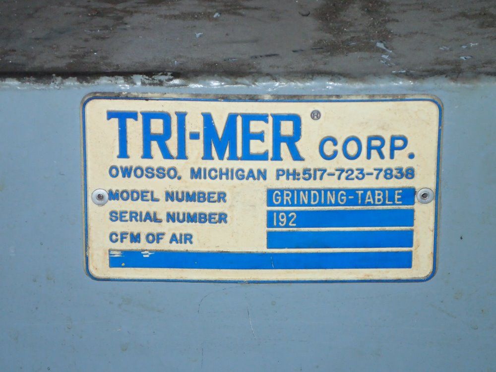 Tri-mer Corp. Down Draft/grinding Table