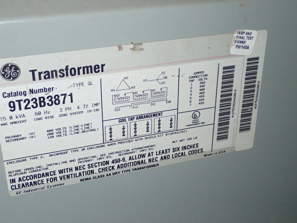 General Electri C Transformer