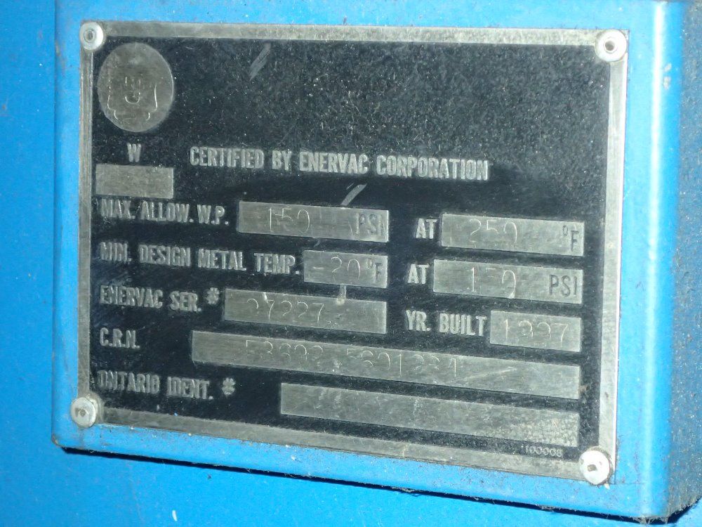 Ept/enervac Corporation Steel Tank