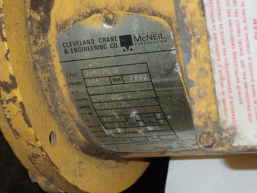 Cleveland Crane Trolley Drive Unit