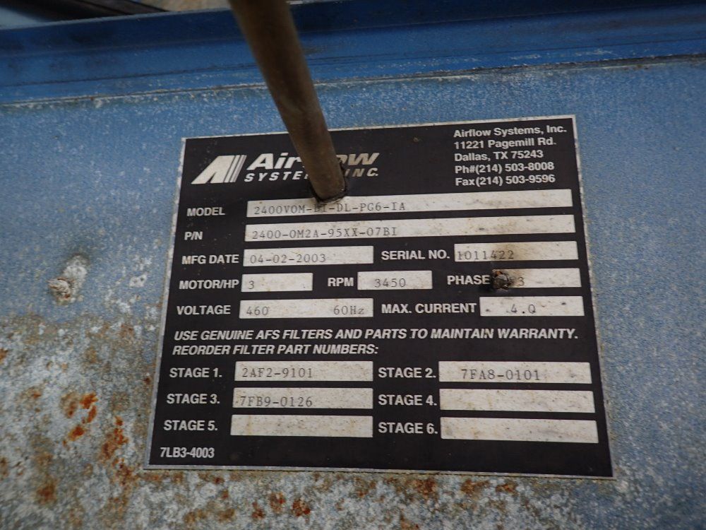 United Air Specialist Dust Collector