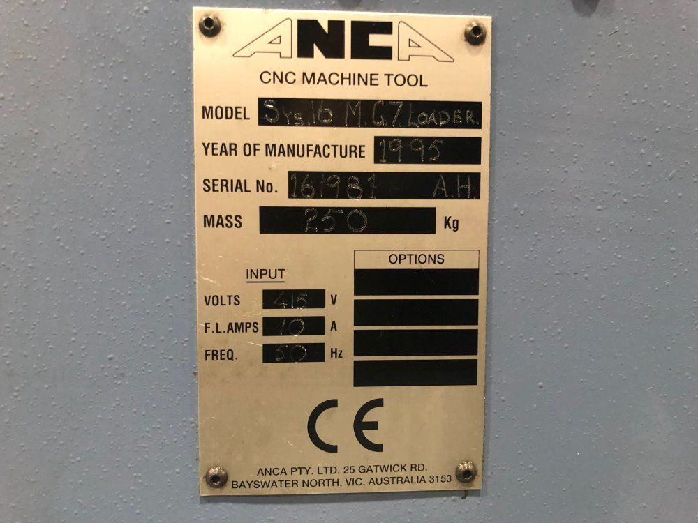 Anca Cnc Tool Cutter Grinder - Fastgrind Mg7