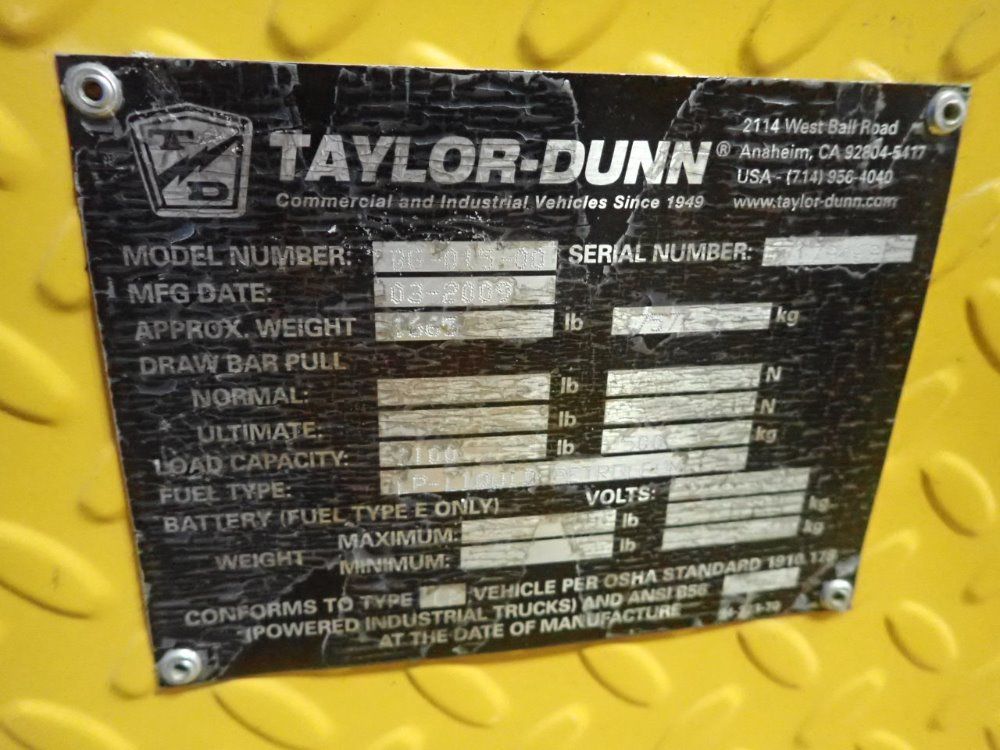 Taylor Dunn Electric Maintenance Vehicle
