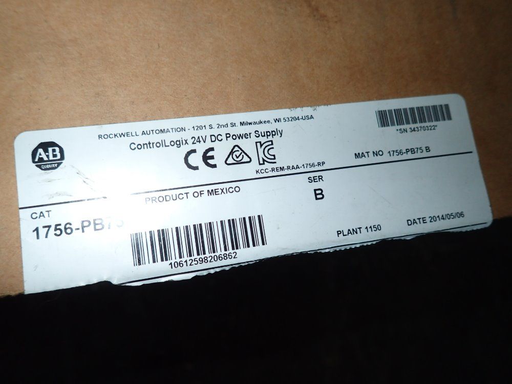 Allen Bradley Controllogix 24v Dc Power Supply