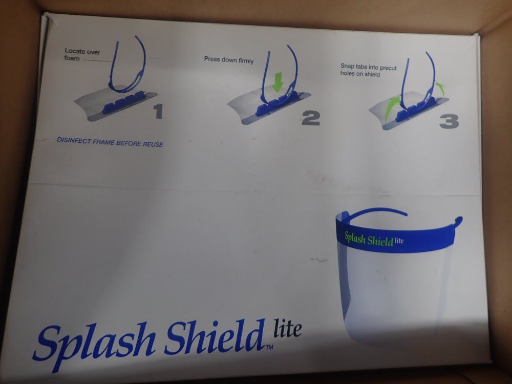 Splash Shield 7 1/2" Face Shields W/ Frames