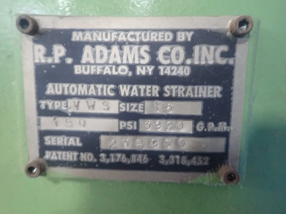 R.p. Adams Water Strainer
