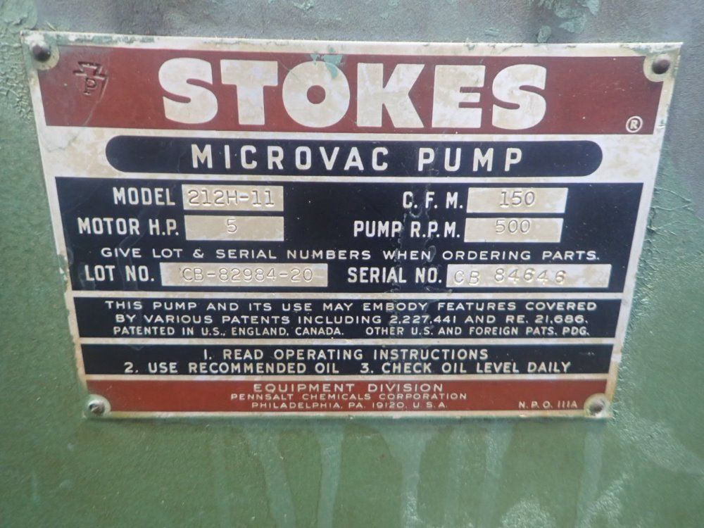 Stokes Vacuum Pump