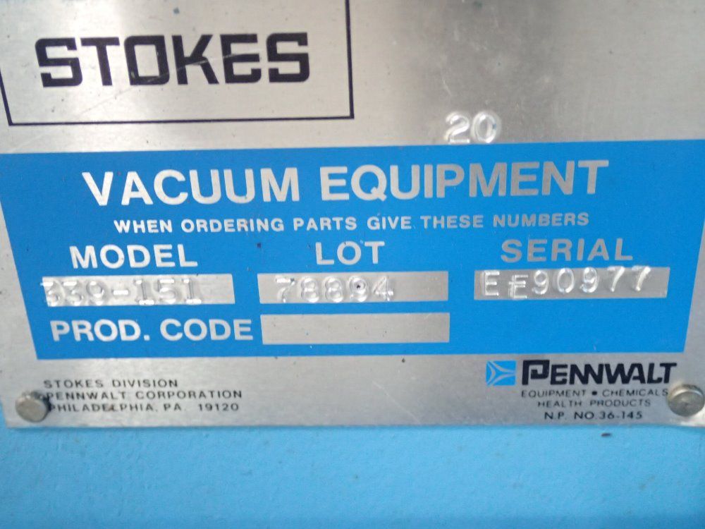 Stokes/ Pennwalt Vacuum Pump