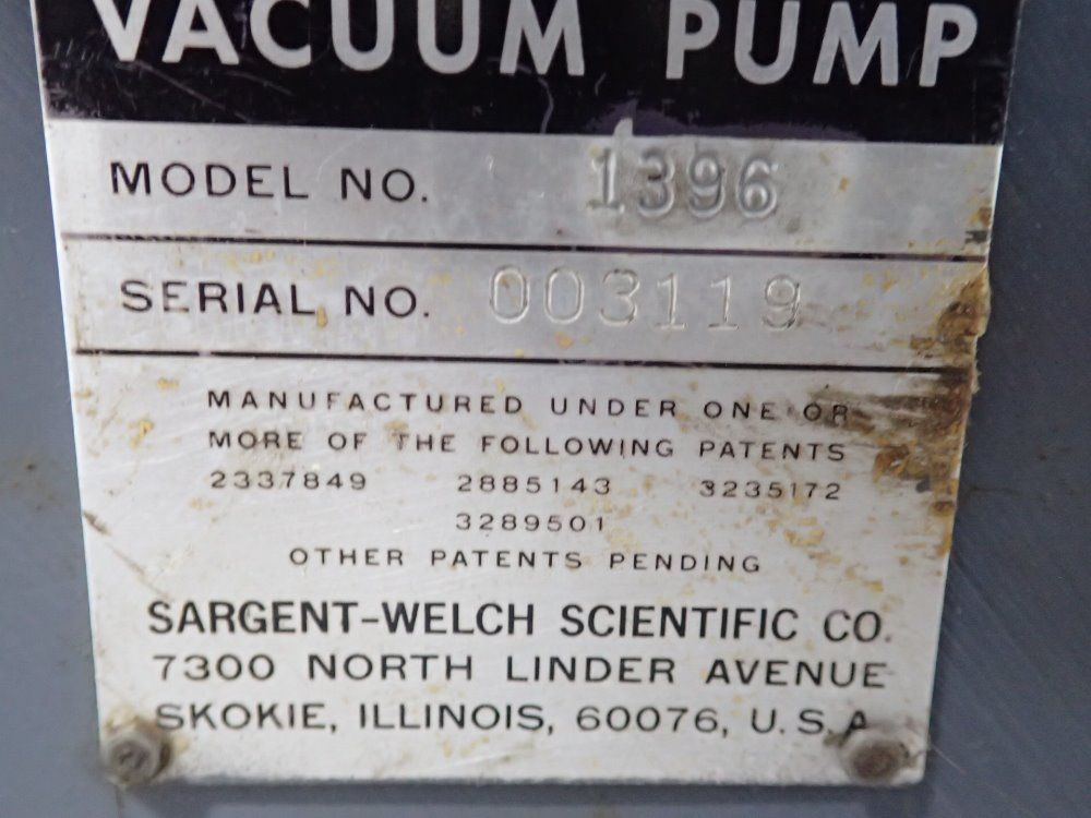 Sargent Welch Scientific Duo Seal Vacuum Pump