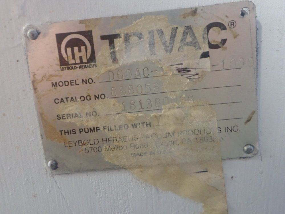 Leybold-heraeus Vacuum Pump