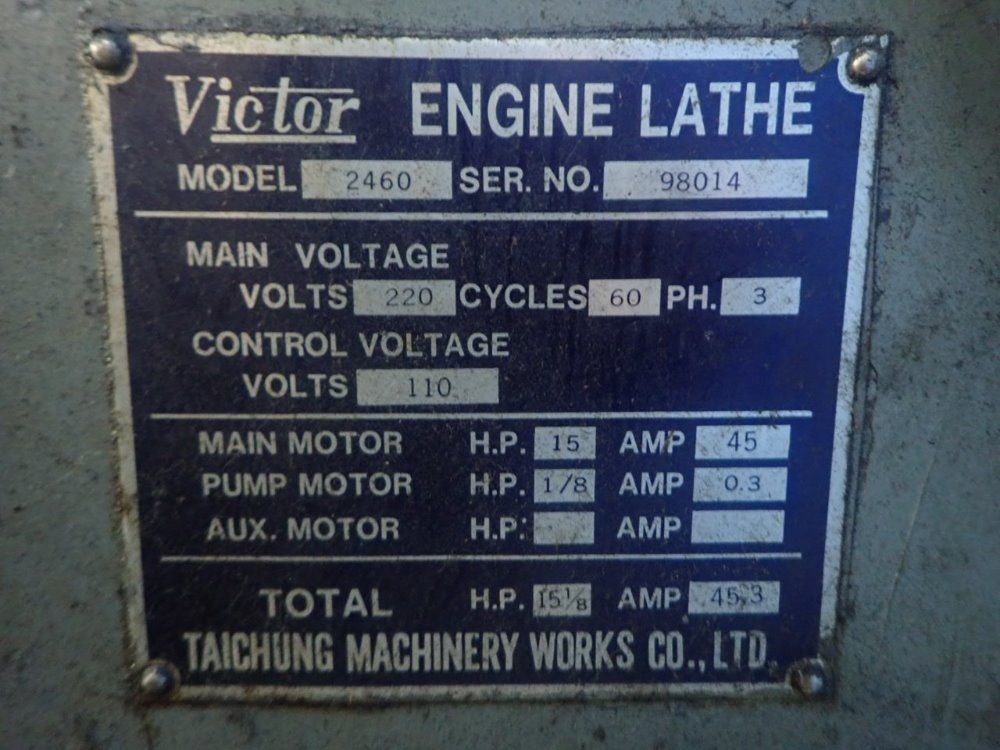 Victor Gap-bed Lathe