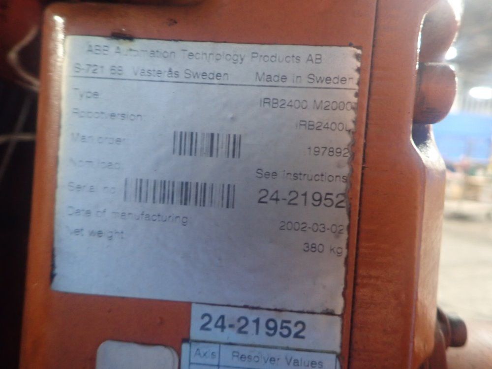 Abb Robot - Irb2400 M2000