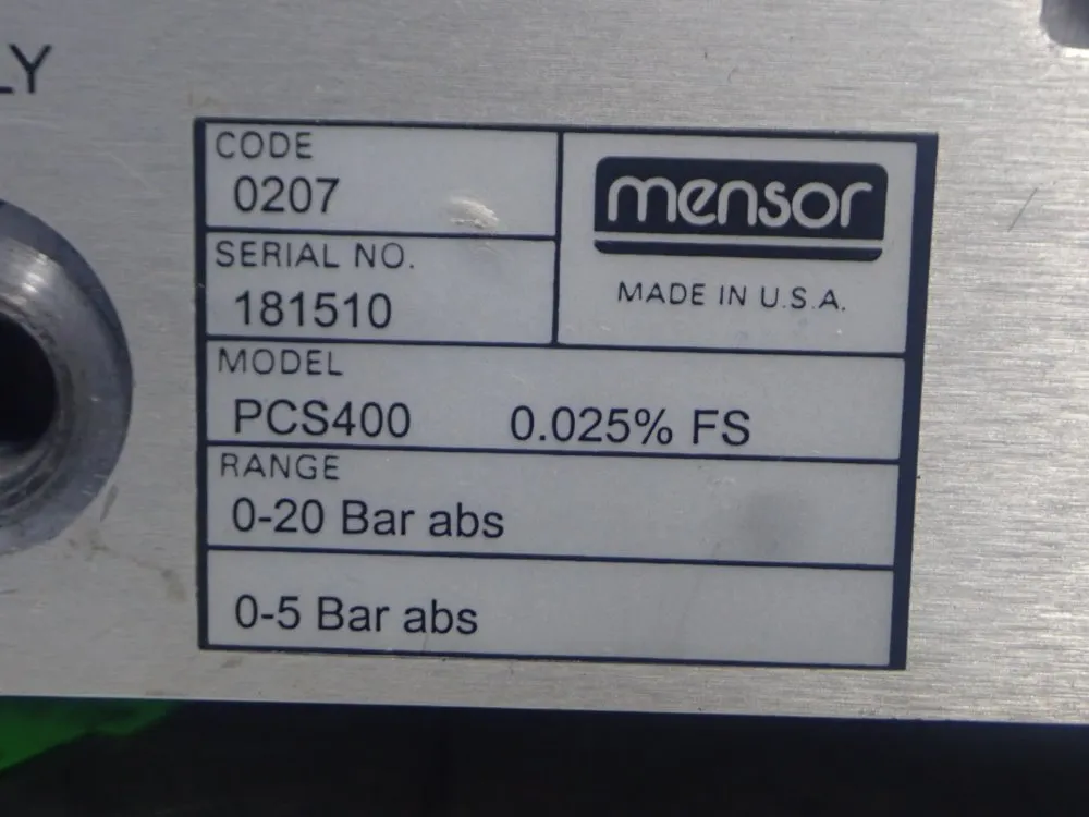 Mensor Pressure Calibration System