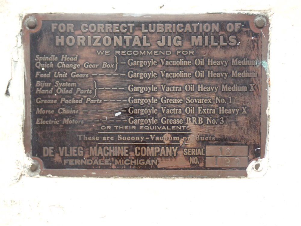 Devlieg 29 1/2" X 48" Horizontal Jig Mill