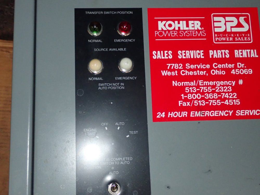 Kohler 400 Amp K-168341-0400 Transfer Switch - K-168341-0400