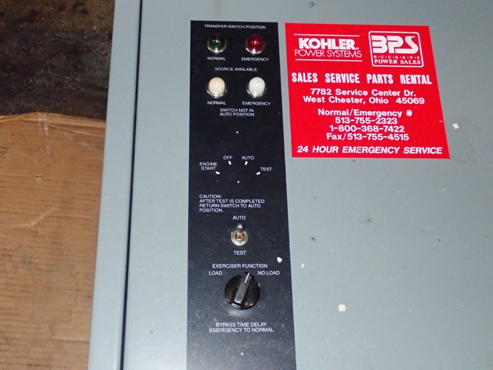 Kohler 400 Amp K-168341-0400 Transfer Switch - K-168341-0400