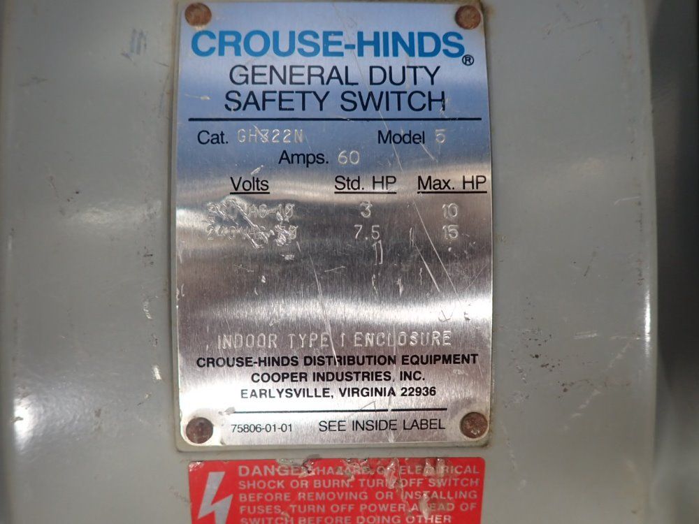 Crouse-hinds Fusible Disconnect