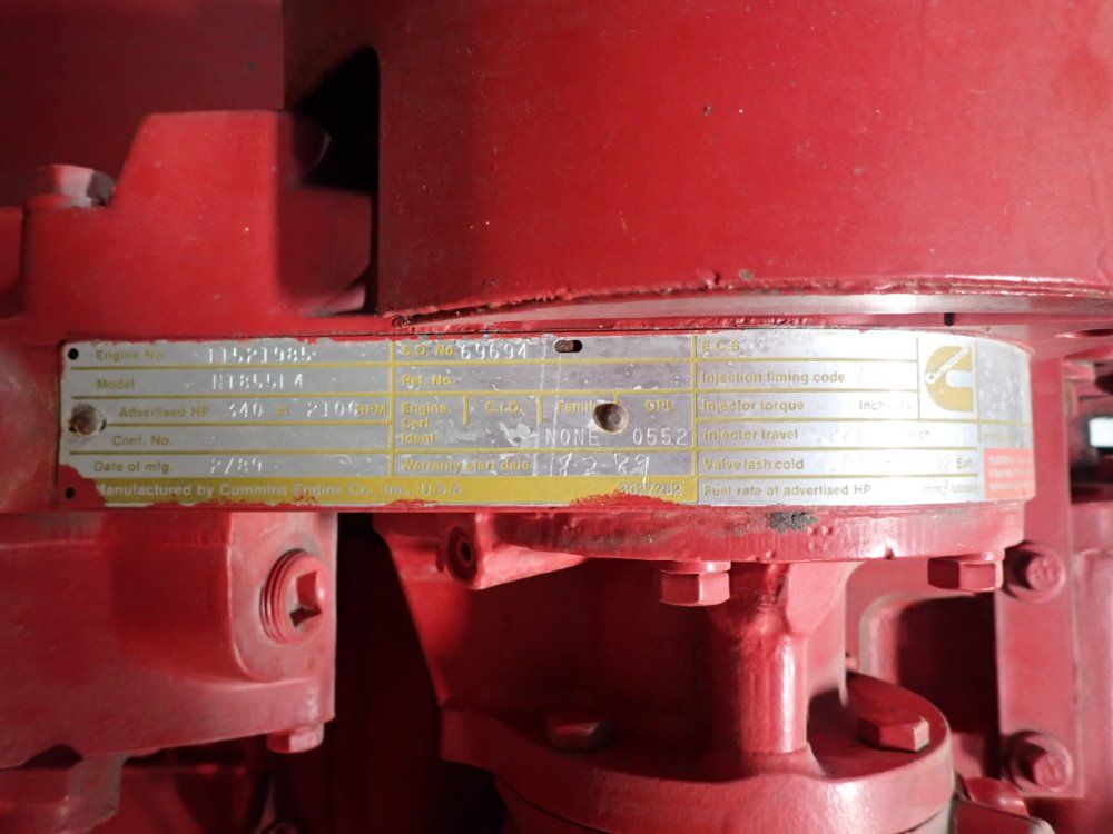 Peerless Pump 340 Hp Nt855f4 Diesel Fire Pump - Nt855f4