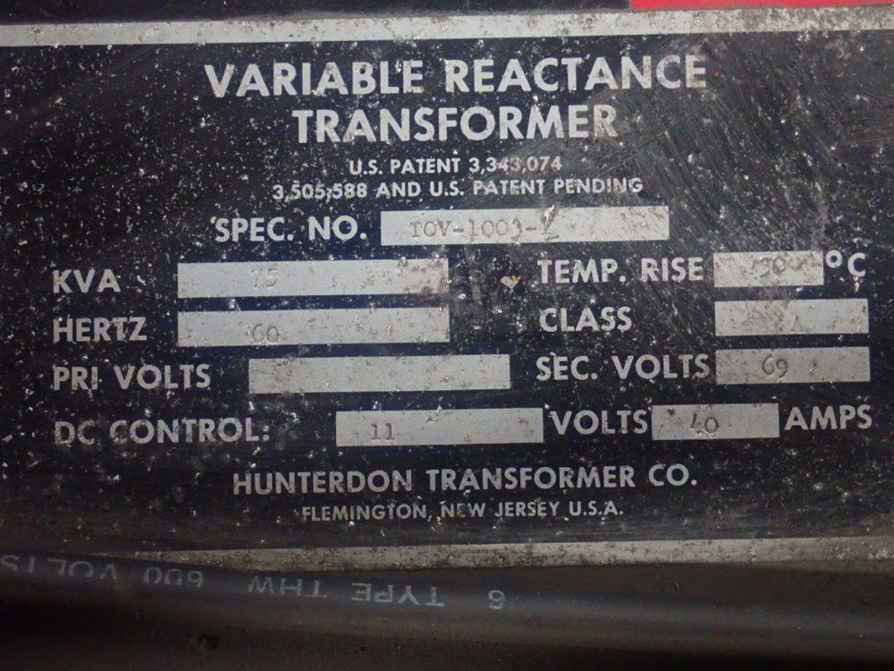 Huntedon Variable Reactance Transformer