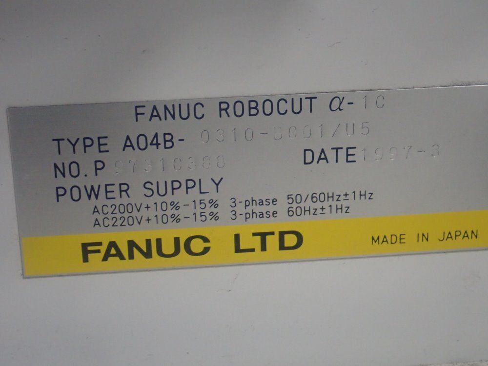 Fanuc Robocut - 1c/a04b-0310-b001/05 Edm - Robocut - 1c/a04b-0310-b001/05