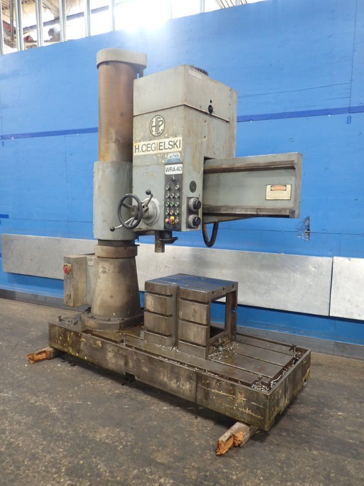 H. Cegielski 14" Column 56" Arm Wra-40 Radial Arm Drill - Wra-40