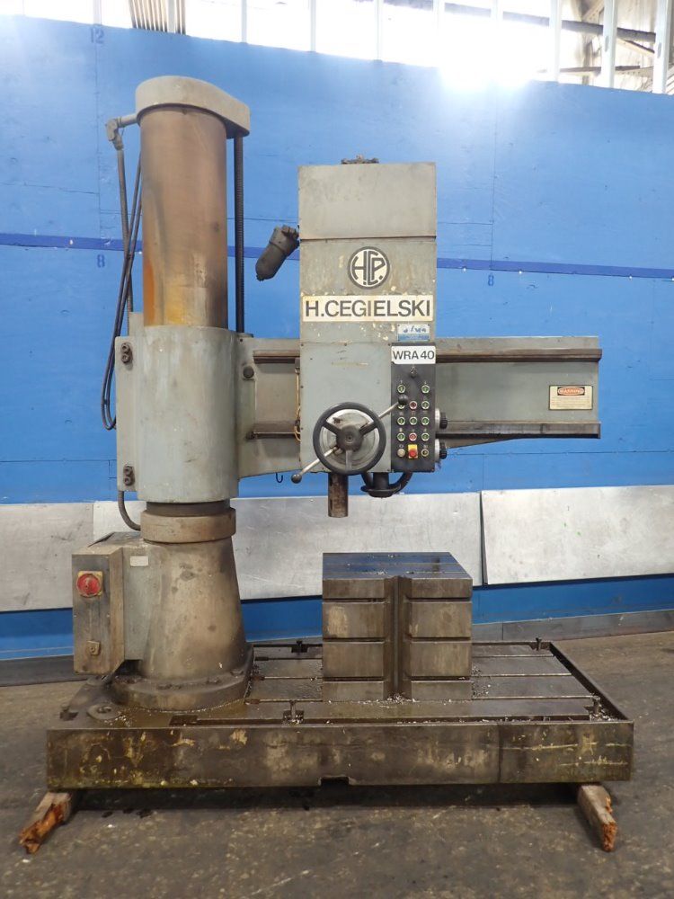 H. Cegielski 14" Column 56" Arm Wra-40 Radial Arm Drill - Wra-40