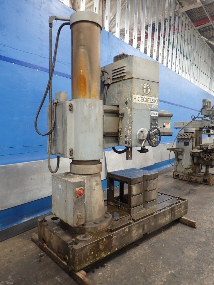 H. Cegielski 14" Column 56" Arm Wra-40 Radial Arm Drill - Wra-40