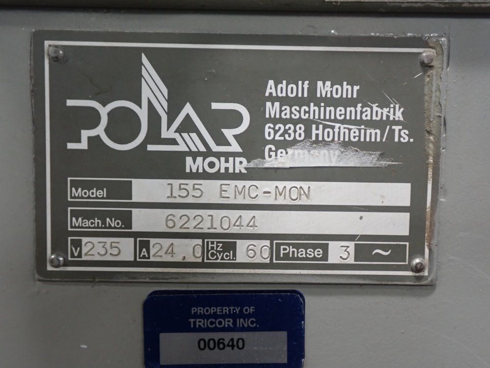 Polar 60" 155 Emc-mon Paper Cutter - 155 Emc-mon