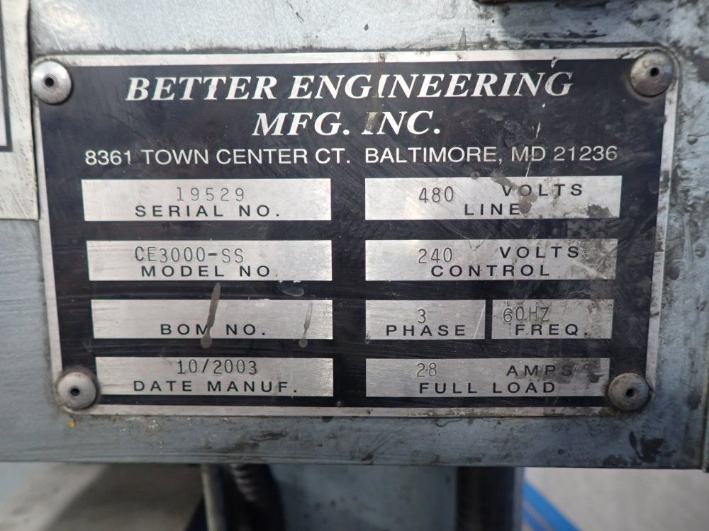 Better Engineering 36" X 36" Ce-3000-ss S/s Rotary Parts Washer - Ce-3000-ss