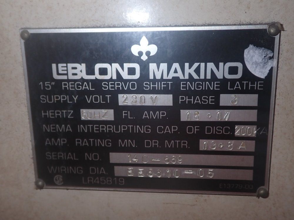 Leblond Makino 18" X 56" Lathe