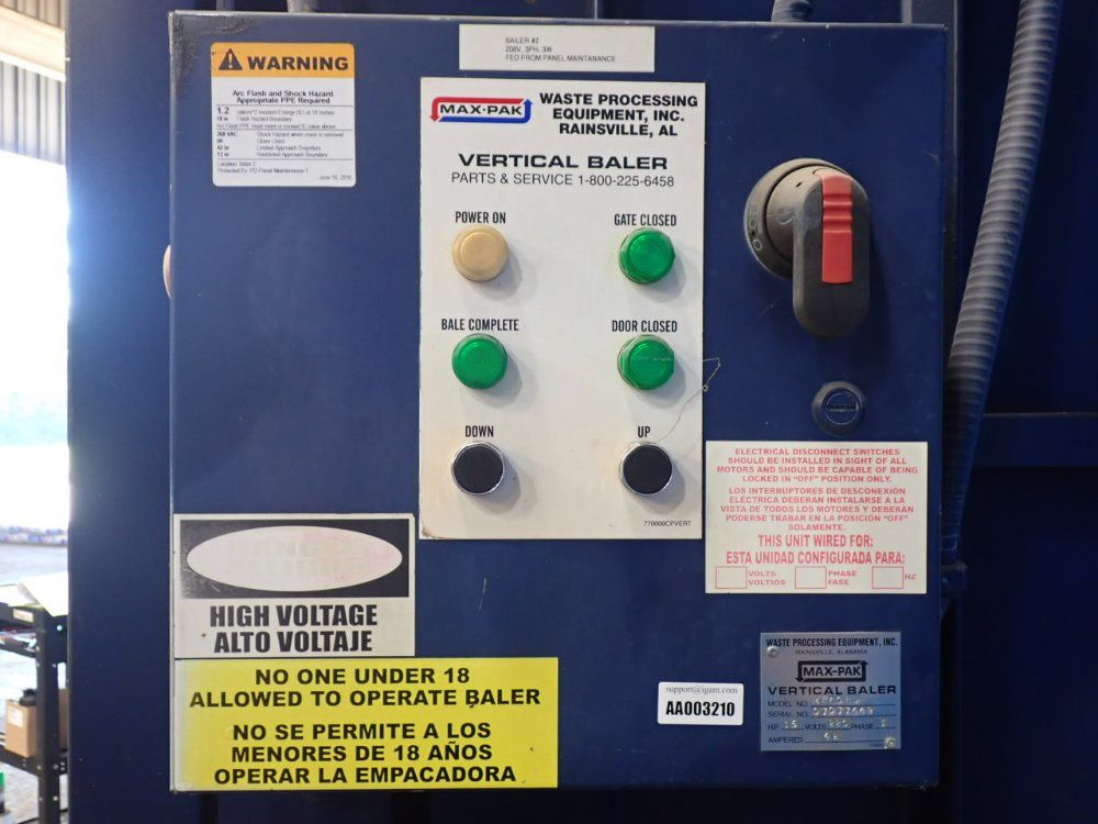 Max-pak 60" X 30" Vertical Baler - Mp60hd