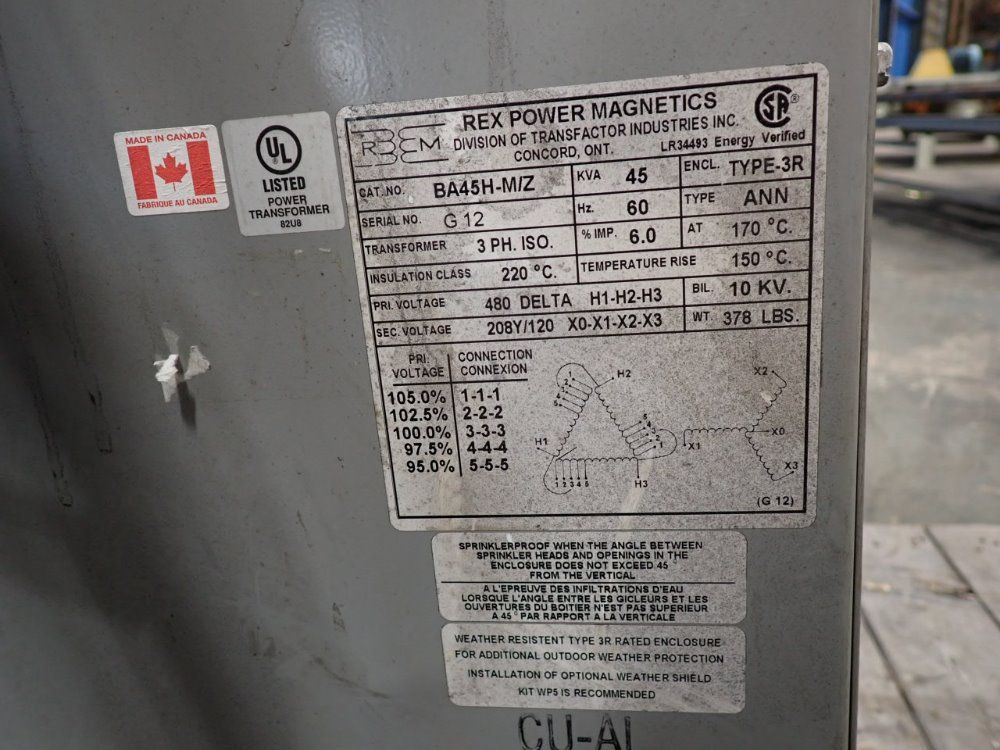 Autodyne Machinery Inc 14kva Control Power Supply