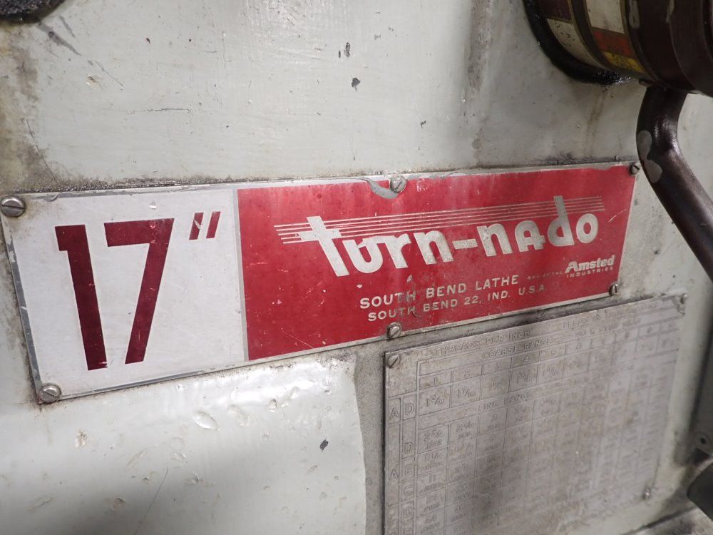 Southbend 20" X 56" 17" Turn-nado Lathe - 17 Turn-nado