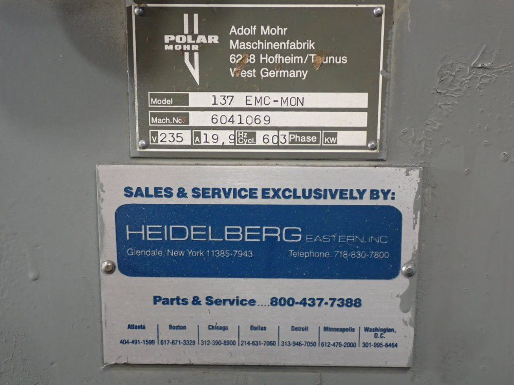 Polar Mohr 55" Paper Cutter - 137 Emc-mon