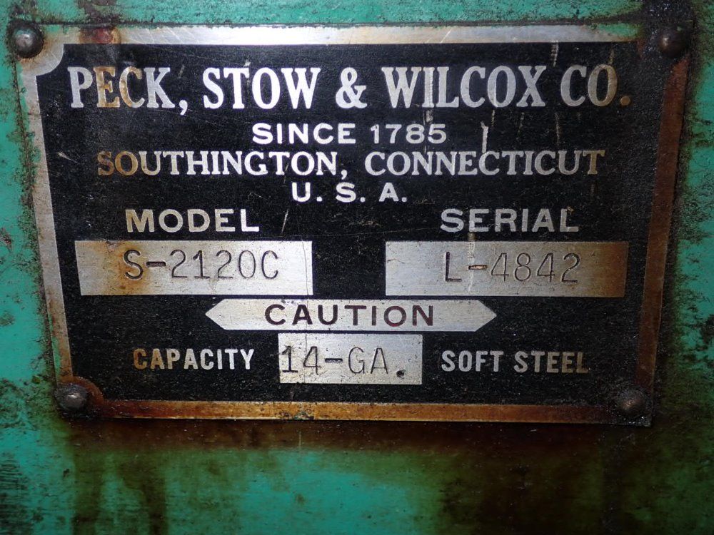 Peck,stow And Wilcox Shear