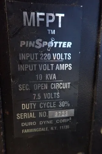 Durodyne Compact Pinspotter / Welder