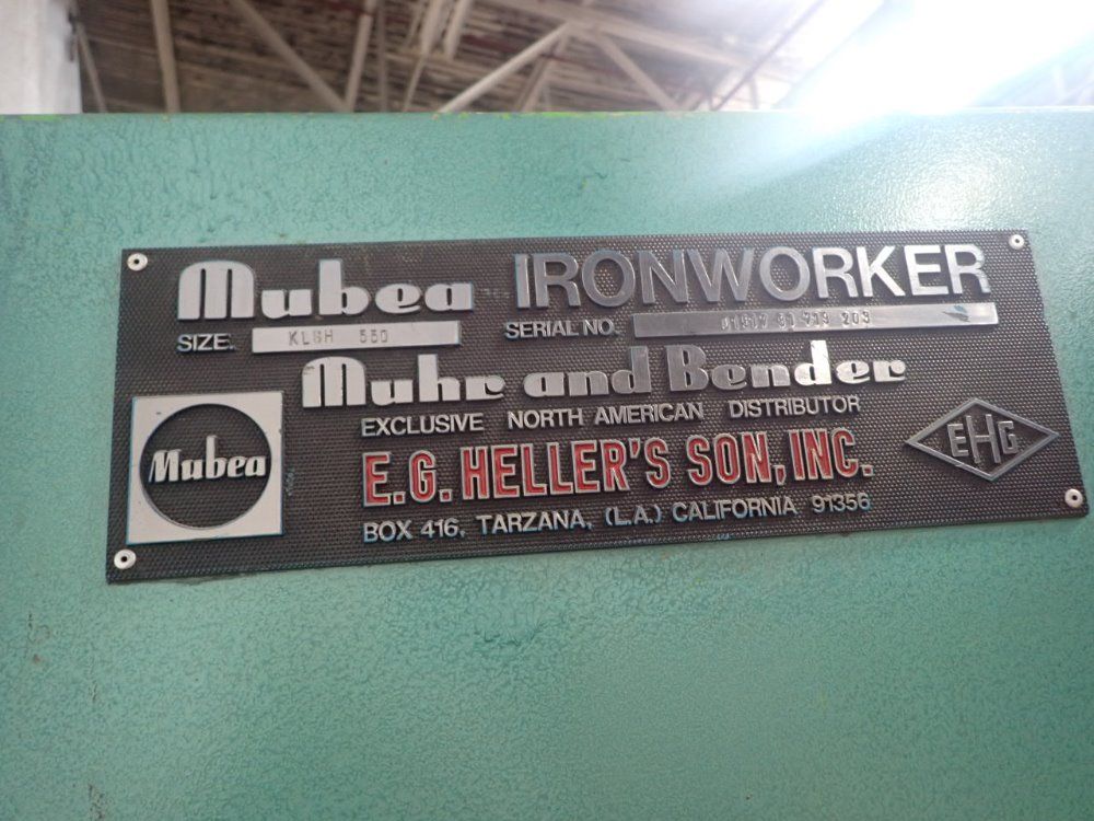 Mubea / E.g. Heller Ironworker - Klsh 550