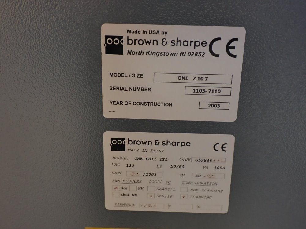 Brown & Sharpe 37"x52" Cmm - One 7 10 7