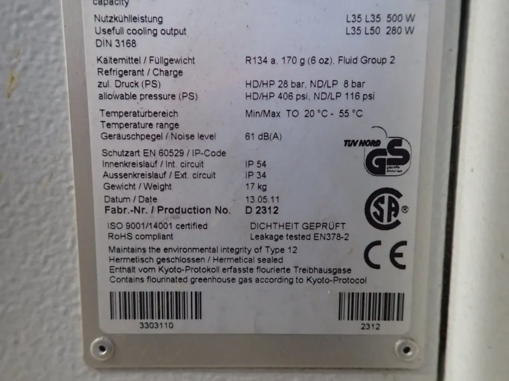 Rittal Cooling Unit With Electrical Cabinet