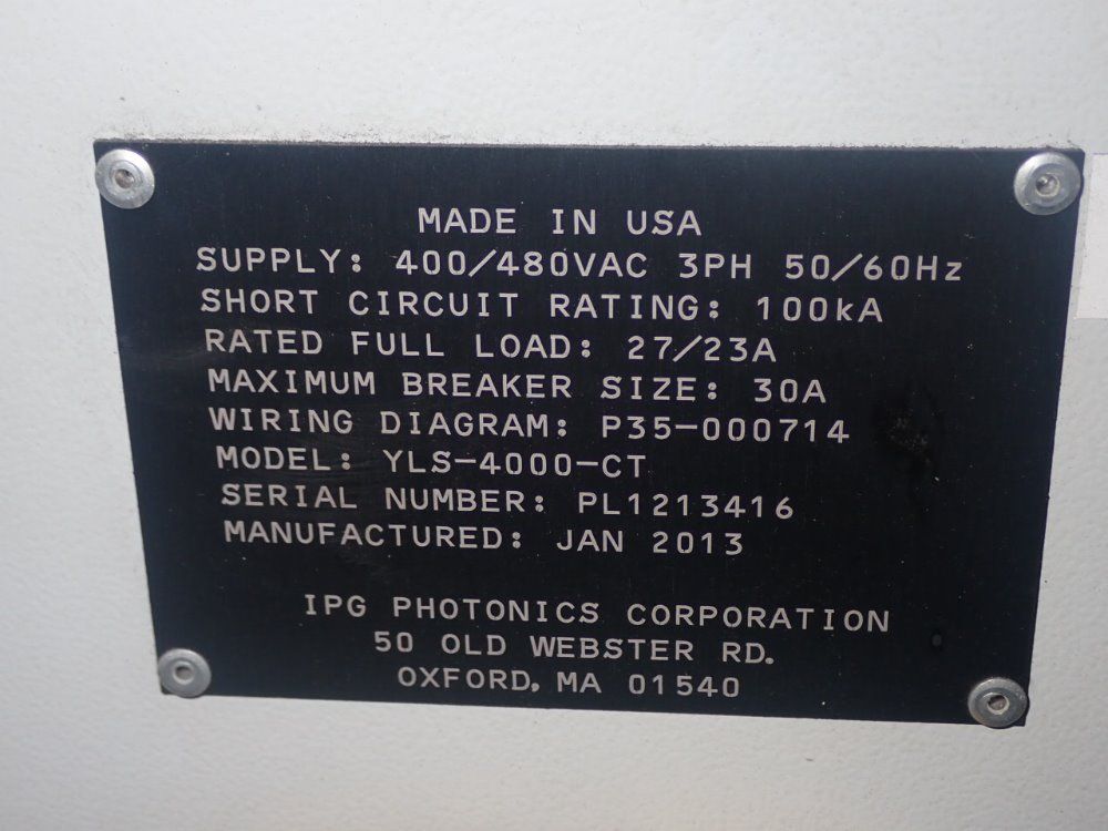 Ipg Photonics Yls-4000-ct Laser System - Yls-4000-ct