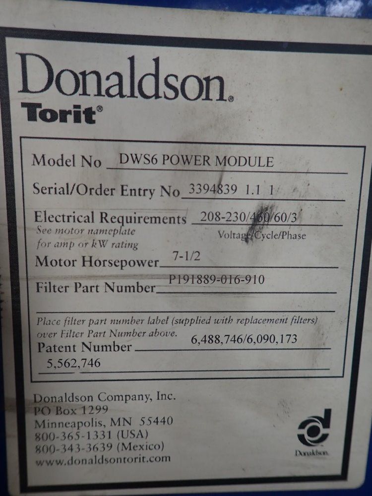 Donaldson Torit Dust Collector